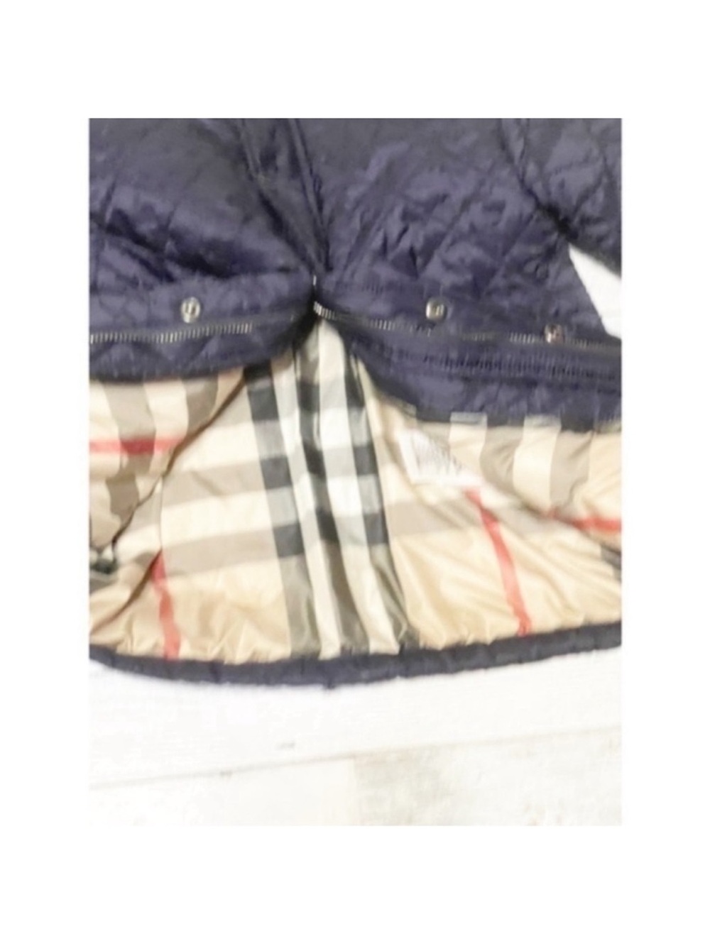 Burberry Kids Quilted Coat with Nova Plaid. Sz 3 - Picture 4 of 6
